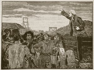 Rowland Hill predigt den Bergleuten von Kingswood, Illustration aus Cassells Illustrierter Geschichte Englands von English School