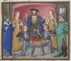 Polynices und Tydeus versöhnt, Illustration aus der 