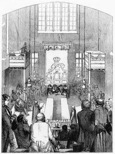 Königliche Zustimmung zum neuen Korn-Gesetz im House of Lords von English School
