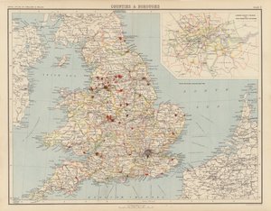 Royal Atlas, ca. 1900: Grafschaften und Bezirke von English School
