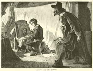 Ruben und sein Meister (Gravur) von English School