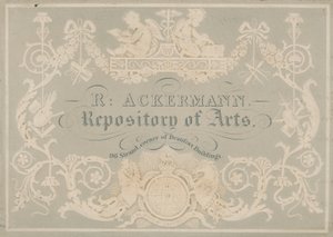 Rudolph Ackermann, Handelskarte, geprägt von Dobbs von English School