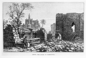 Ruinen von Famagusta, Zypern, aus In an Enchanted Island von W.H. Mallock, veröffentlicht 1889 von English School