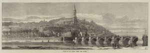 Ruinen von St. Cloud vom Fluss aus (Gravur) von English School