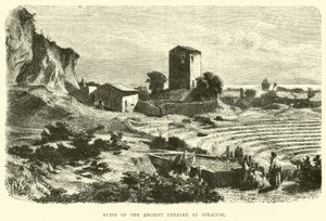 Ruinen des antiken Theaters in Syrakus