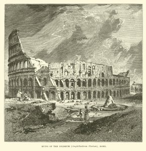 Ruinen des Kolosseums, Amphitheatrum Flavium, Rom von English School