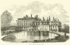 Ruinen des Palastes von Saint-Cloud, Oktober 1870 von English School