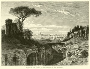 Ruinen des Palastes der Cäsaren auf dem Palatin von English School