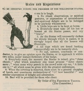 Regeln und Vorschriften, die während des Fortschritts der Wellington-Statue zu beachten sind von English School