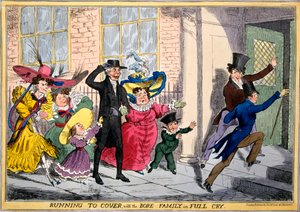 Running to Cover with the Bore Family in Full Cry, ca. 1830 von English School