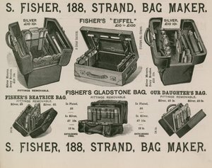 S Fisher, 188 Strand, Taschenmacher von English School