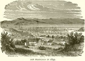 San Francisco im Jahr 1849 von English School