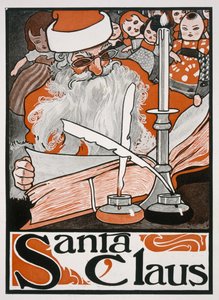 Weihnachtsmann (Farblithographie) von English School