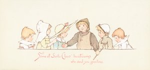 Santas Begünstigte, Weihnachtskarte von English School