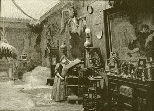 Sarah Bernhardt in ihrem Atelier von English School