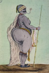 Sartjee, die Hottentotten-Venus, jetzt in London ausgestellt, nach dem Leben gezeichnet, ca. 1810