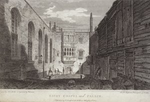 Savoy-Kapelle und -Palast, London, 1807 von English School