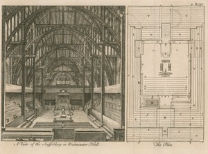 Gerüst in der Westminster Hall von English School