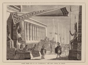 Szene aus Akt II von "Cleopatra", der neuen Oper in Mailand