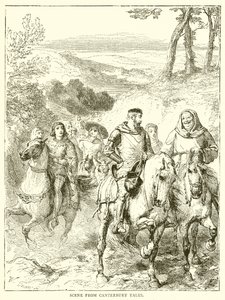 Szene aus den Canterbury Tales von English School
