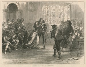 Szene aus Charles I im Lyceum Theatre, London von English School