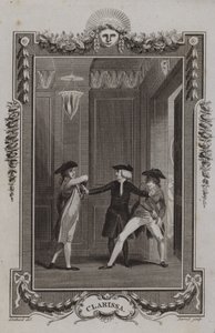 Szene aus Clarissa, von Samuel Richardson von English School