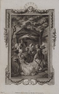 Szene aus Clarissa, von Samuel Richardson von English School