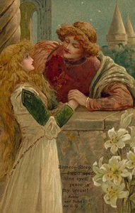 Szene aus Romeo und Julia von William Shakespeare von English School