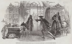 Szene aus Sir Edward Bulwer Lyttons Stück "Not So Bad As We Seem" im Haymarket Theatre von English School