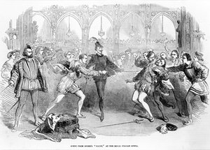 Szene aus Spohrs Faust an der Royal Italian Opera, 1852