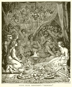 Szene aus Tennysons Prinzessin von English School
