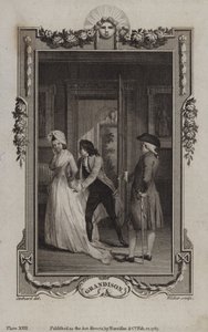Szene aus Die Geschichte von Sir Charles Grandison, von Samuel Richardson von English School