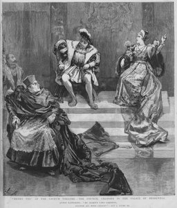 Szene aus einer Produktion von Shakespeares Heinrich VIII im Lyceum Theater, London von English School
