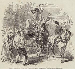 Szene aus dem neuen Drama "Belphegor, der Gaukler" im Adelphi Theatre von English School