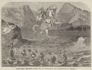 Szene aus dem neuen Pantomime "Harlekin und O