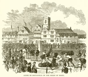 Szene in Smithfield zur Zeit von Maria I. von English School