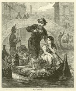 Szene in Venedig (Gravur) von English School