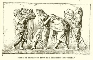 Szene der Einweihung in die dionysischen Mysterien von English School