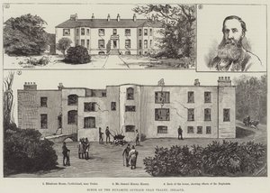 Szene des Dynamitanschlags in der Nähe von Tralee, Irland (Stich) von English School