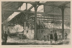 Ort der Explosion am Victoria-Bahnhof am vergangenen Dienstagmorgen, 1884 von English School