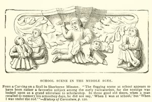 Schulszene im Mittelalter von English School
