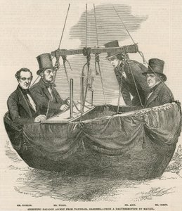 Wissenschaftlicher Ballonaufstieg aus den Vauxhall Gardens, London