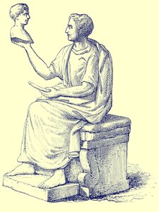 Bildhauer, Illustration aus Geschichte Roms von Victor Duruy, veröffentlicht 1884 von English School