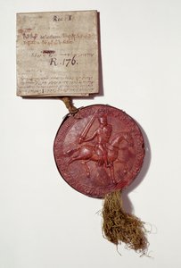Siegel von König Richard I. (Wachs und Pergament) von English School