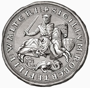 Siegel von Robert Fitzwalter, aus A Short History of the English People von J. R. Green, veröffentlicht 1893