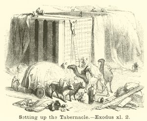 Aufstellen des Tabernakels, Exodus, xl, 2 von English School