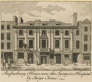 Shaftesbury House, jetzt das Lying in Hospital, entworfen von Inigo Jones von English School