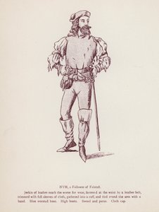 Shakespeares Die lustigen Weiber von Windsor: Nym, ein Anhänger von Falstaff (Lithographie) von English School