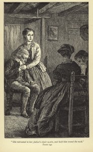 Sie zog sich wieder auf den Stuhl ihres Vaters zurück und hielt ihn um den Hals von English School