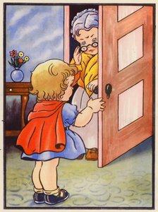 Sie sagt ihrer Großmutter, dass es sicher ist herauszukommen von English School